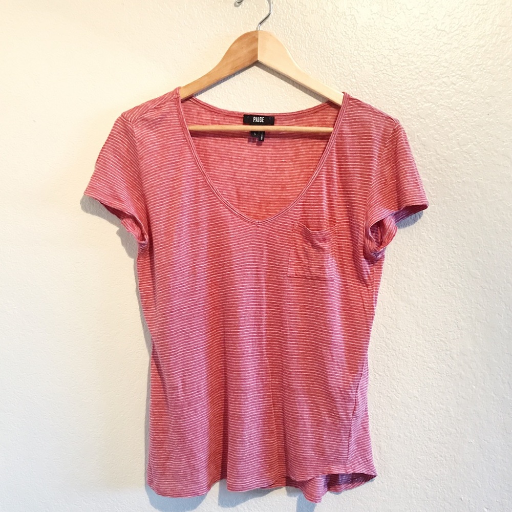 PAIGE | Orange and White Striped Top